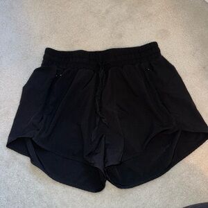 Black Athletic Shorts with Waistband